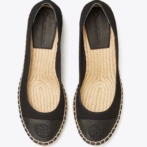 Tory Burch Color Block Espadrille Wedge Platform Shoe in Perfect Black Size 7